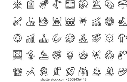 Motivation icons High-Quality Vector Icons Collection with Editable Stroke. Ideal for Professional and Creative Projects
