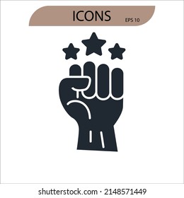 motivation icons  symbol vector elements for infographic web