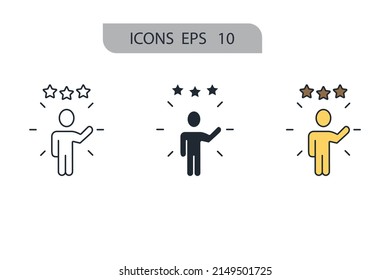 Motivation icons  symbol vector elements for infographic web
