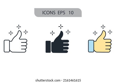 Symbole für Motivation und Vektorelemente für Infografiken