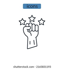 Motivation icons  symbol vector elements for infographic web