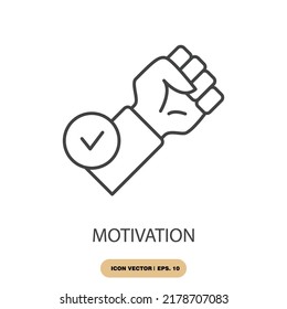 motivation icons  symbol vector elements for infographic web