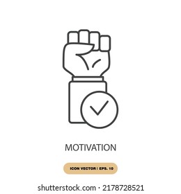 motivation icons  symbol vector elements for infographic web