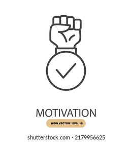 motivation icons  symbol vector elements for infographic web