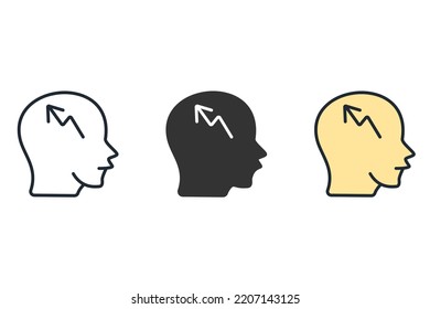 Iconos de motivación elementos vectoriales para web infográfica