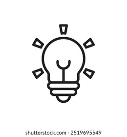 Icono de contorno de idea de motivación Ilustración vectorial