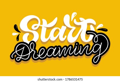 Motivation lettering hand drawn doodle quote. Lettering art for postcard, banner, poster, t-shirt design. 