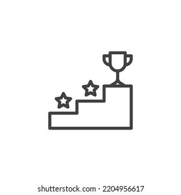 Motivation line icon. linear style sign for mobile concept and web design. Career development outline vector icon. Symbol, logo illustration. Vector graphics