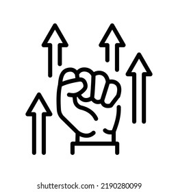 Icono de línea de motivación. Autodesarrollo
