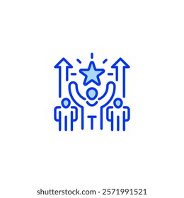 Motivation line icon. Universal creative premium symbol. Vector sign icon logo template. Vector illustration