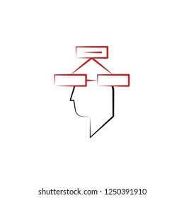 Motivation, man, plan 2 colored line icon. Simple colored hand drawn element of illustration. man, plan outline symbol design from motivation set