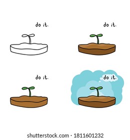 Motivation Poster Concept. You can do it! Vector design element for posters, backgrounds, packaging, prints and so on