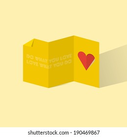 Motivation Quote - Do What You Love Love What You Do - Vector Illustration