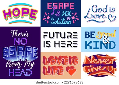 Motivation quote. Lettering modern designs. Colorful quotes, words, sayings for your printing and graphic design.