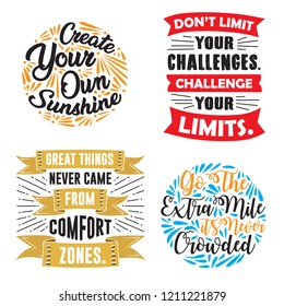 Motivation Quote and Saying Set