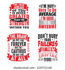 Motivation Quote and Saying Set for Graphic Goods