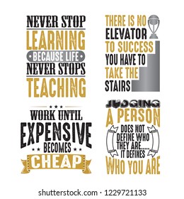 Motivation Quote and Saying Set for Graphic Goods