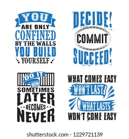 Motivation Quote and Saying Set for Graphic Goods