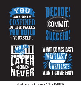 Motivation Quote and Saying Set for Graphic Goods