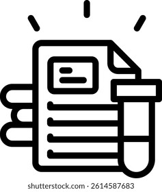 Motivation Results Line Vector Icon Design