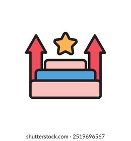 Motivation Rising Star Icon Vector Illustration