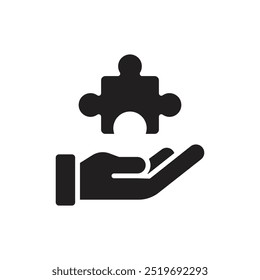 Motivation Solution Filled Icon Vector Illustration