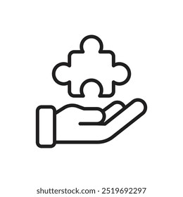 Motivation Solution Outline Icon Vector Illustration