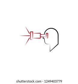 Motivation, spyglass, man, vision 2 colored line icon. Simple colored hand drawn element of illustration. spyglass, man, vision outline symbol design from motivation set