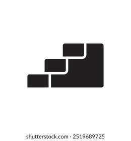 Ilustración vectorial de iconos llenos de escaleras de motivación