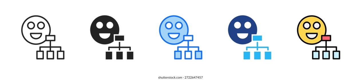 Conjunto de iconos de estrategia de motivación Colección de estilos múltiples