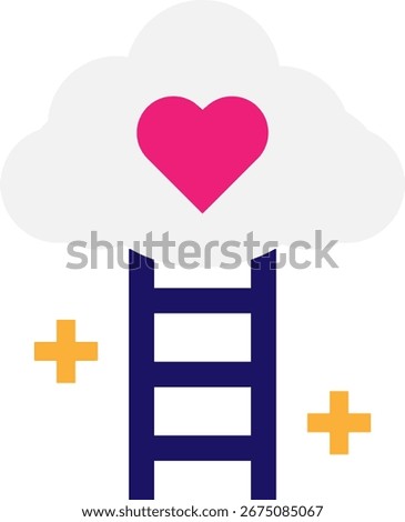 Motivation Succes Goal Icon Vector Flat Illustration