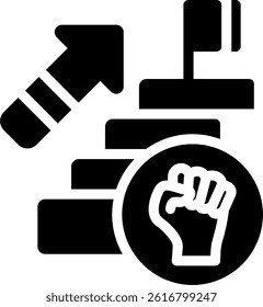 Motivation Success Glyph Vector Icon Design