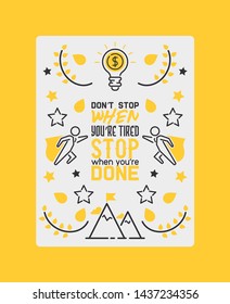 Motivation success motivate concept vector illustration. Creative idea inspiration strong power. Metaphor determination strategy. Motivational opportunity achievement poster.
