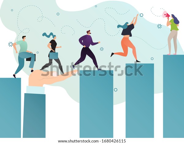 Motivation Successful Business People Team Leader Stock Vector (Royalty