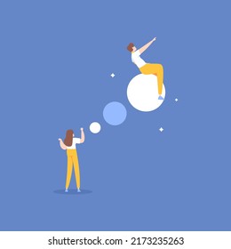 motivation and support. motivator. a woman gives encouragement to business people to be successful. girlfriend supports her boyfriend. advice or words to improve skills. system support. concept