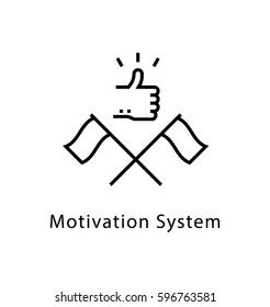 Motivation System Vector Line Icon