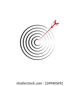 Motivation, target, darts, arrow 2 colored line icon. Simple colored hand drawn element of illustration. target, darts, arrow outline symbol design from motivation set