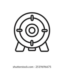 Ícone de Contorno de Destino de Motivação - Ilustração do Vetor