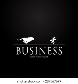 Motivation template in business - lion design