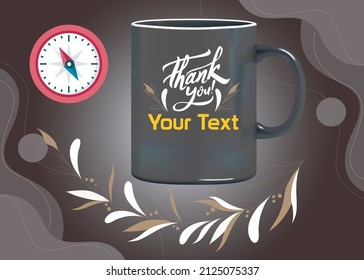 Motivation Typography mug Print Design, Spring Vector mug type 