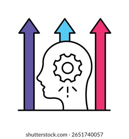 Motivation Vector Filled outline illustration style icon. EPS 10 file