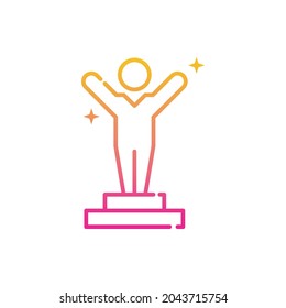 Motivation vector gradient icon style illustration. EPS 10 file