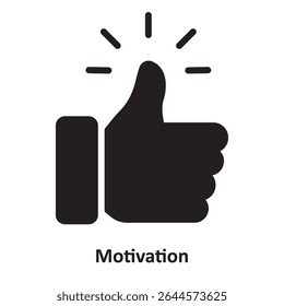 Motivation Vector Icon which can easily modify or edit

