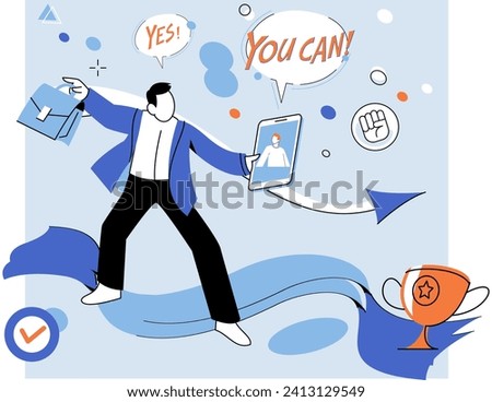 Motivation vector illustration. Support from peers and mentors can provide necessary motivation to achieve success Professionals who prioritize planning are more likely to accomplish their objectives