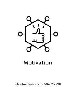 Motivation Vector Line Icon