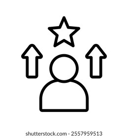 motivation Vector Lineal Icon on white background.