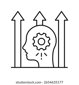 Ícone de estilo de ilustração de contorno do Vetor de Motivação. Arquivo EPS 10