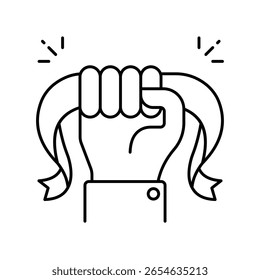 Motivation Vector outline illustration style icon. EPS 10 file