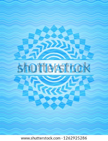 Motivation water representation emblem.