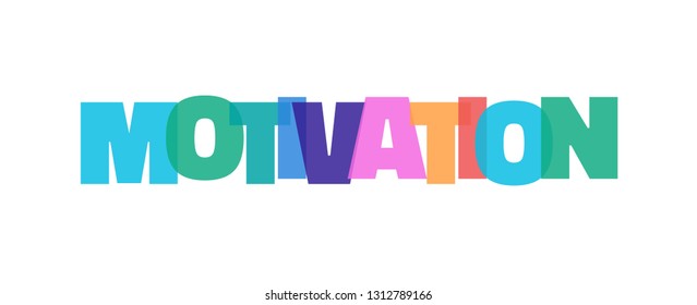 Motivation word concept. "Motivation" on white background. Use for cover, banner, blog. 